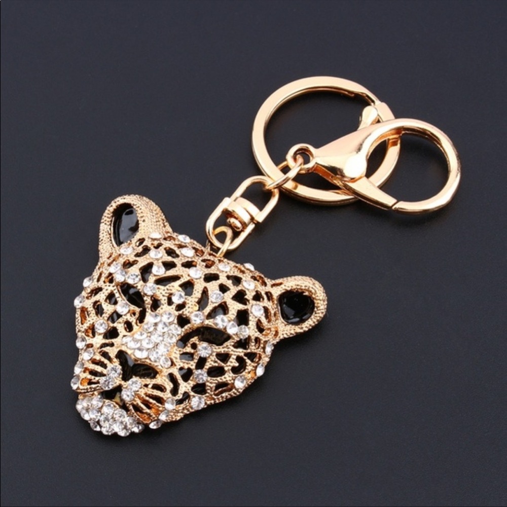 🌟SuperBlingLeopardTigerCheetahPurseCharmKeychain